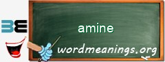 WordMeaning blackboard for amine